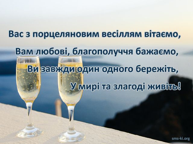 Зворушливе привітання з 20-річчям весілля