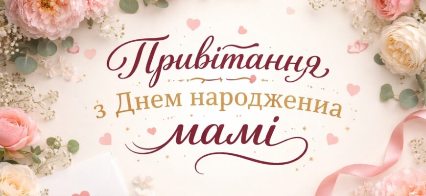 Добірка привітань мамі з Днем народження своїми словами — щирі, теплі і від серця