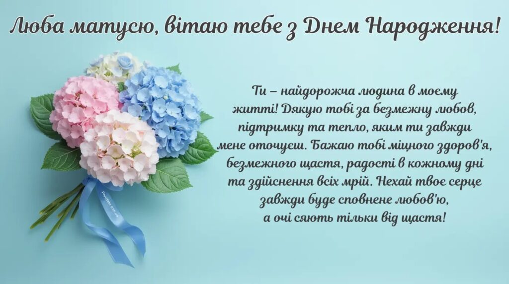 Добірка привітань мамі з Днем народження