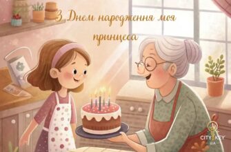 Теплі, щирі привітання від бабусі й дідуся з Днем народження онучки