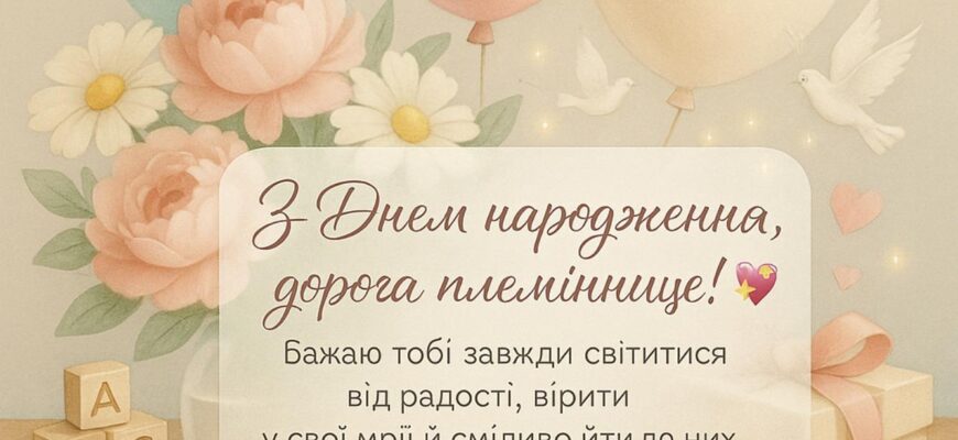 Як привітати племінницю з Днем народження: слова від тітки з душею